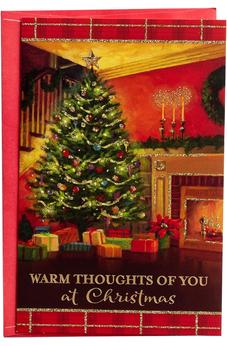 DaySpring - Warm Thoughts of You at Christmas - Inspirational Christmas Cards - 18 Boxed Cards and Envelopes, KJV (J6349), Red