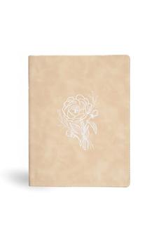 CSB Illustrator’s Notetaking Bible, Large Print Edition, Cream LeatherTouch, Black Letter, Wide Margins, Journaling Space, 600+ Line-Art Illustrations, Single-Column Text, Reading Plan