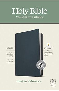 NLT Thinline Reference Holy Bible (Red Letter Genuine Leather Navy Blue Indexed): Includes Free Access to the Filament Bible App 9781496445254