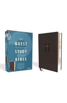 NIV Quest Study Bible Leathersoft Black Comfort Print 9780310450825