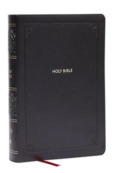 KJV Giant Print End-of-Verse Reference Bible, Black Leathersoft, Red Letter, Comfort Print (Thumb Indexed) 9781400349456