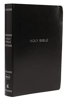 NKJV Reference Bible Center-Column Giant Print Leather-Look Black Indexed Red Letter Edition Comfort Print