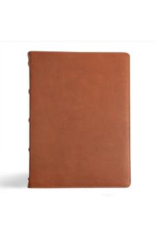 CSB Verse-by-Verse Reference Bible, Holman Handcrafted Collection, Premium Marbled Tan Calfskin, Black Letter, Easy-to-Read Bible Serif Type 9781430094555
