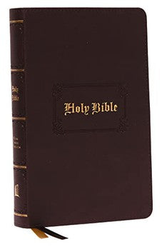 KJV Personal Size Large Print Reference Bible, Vintage Series, Leathersoft, Brown, Red Letter, Thumb Indexed, Comfort Print