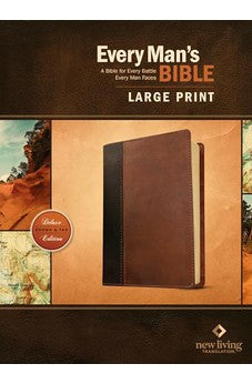 NLT Every Man's Bible: Large Print, TuTone (LeatherLike, Brown/Tan)