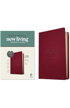 NLT Large Print Thinline Reference Holy Bible (Red Letter, LeatherLike, Aurora Cranberry): Includes Free Access to the Filament Bible App 9781496444899