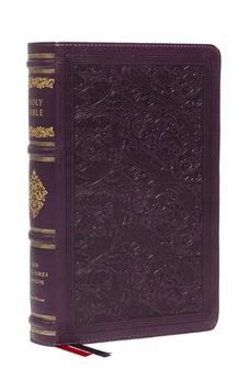 NKJV Large Print Reference Bible, Purple Leathersoft, Red Letter, Comfort Print (Sovereign Collection)