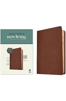 NLT Super Giant Print Bible, Filament-Enabled Edition (Genuine Leather, Brown, Red Letter)