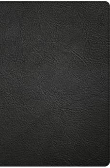 CSB Large Print Thinline Bible, Holman Handcrafted Collection, Black Premium Goatskin, Black Letter, Presentation Page, Full-Color Maps, Easy-to-Read Bible Serif Type