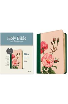 KJV Wide Margin Bible, Filament-Enabled Edition (LeatherLike, Pink Rose Garden, Red Letter)