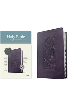 KJV Thinline Reference Bible, Filament-Enabled Edition (LeatherLike, Floral Frame Purple, Indexed, Red Letter)
