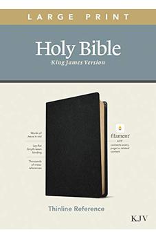 KJV Large Print Thinline Reference Holy Bible (Red Letter, Genuine Leather, Black): Includes Free Access to the Filament Bible App 9781496447234