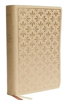 NKJV Abide Bible Leathersoft Stone Red Letter Comfort Print 9780785226642