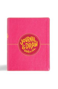 CSB Journal and Draw Bible for Kids, Pink LeatherTouch, Black Letter, Wide-Margins, Journaling Space, Line-Art Illustrations, Devotionals, Activity Pages, Q&A, Easy-to-Read Bible Serif Type 9798384523642