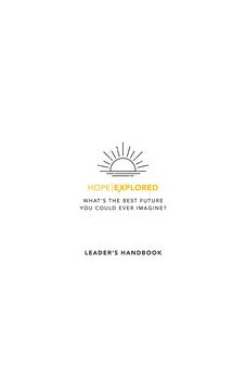 Hope Explored Leader's Handbook