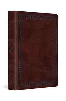 ESV Large Print Compact Bible (TruTone Mahogany Border Design)