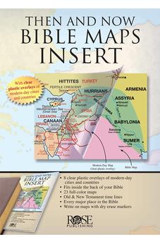 Then and Now Bible Map Insert - Ultra-thin atlas fits in the back of your Bible