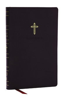 KJV Holy Bible Ultra Thinline, Black Leathersoft, Red Letter, Comfort Print