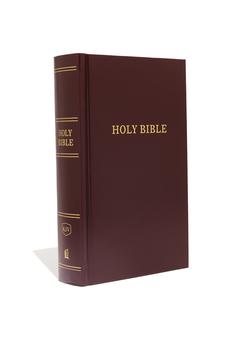 KJV Pew Bible Large Print Hardcover Burgundy Red Letter Edition Comfort Print