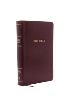 KJV Reference Bible Personal Size Giant Print Leather-Look Burgundy Red Letter Edition Comfort Print 9780785215486