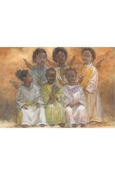 Masterpiece Studios 18-Count Boxed Violet Hewitt Chandler Christmas Cards with Envelopes, Child Angels, 5.6" x 7.8" (947200)