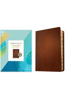 NLT Courage For Life Study Bible for Women, Filament Enabled (Genuine Leather, Brown, Indexed)