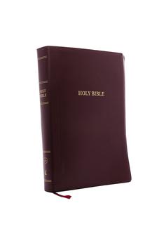 KJV Reference Bible Super Giant Print Leather-Look Burgundy Red Letter Edition Comfort Print