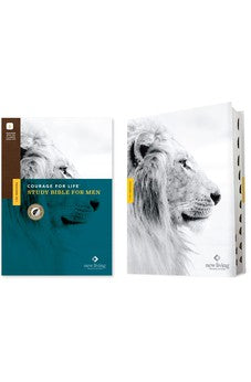 NLT Courage For Life Study Bible for Men (Hardcover, Indexed, Filament Enabled) 9781496475534