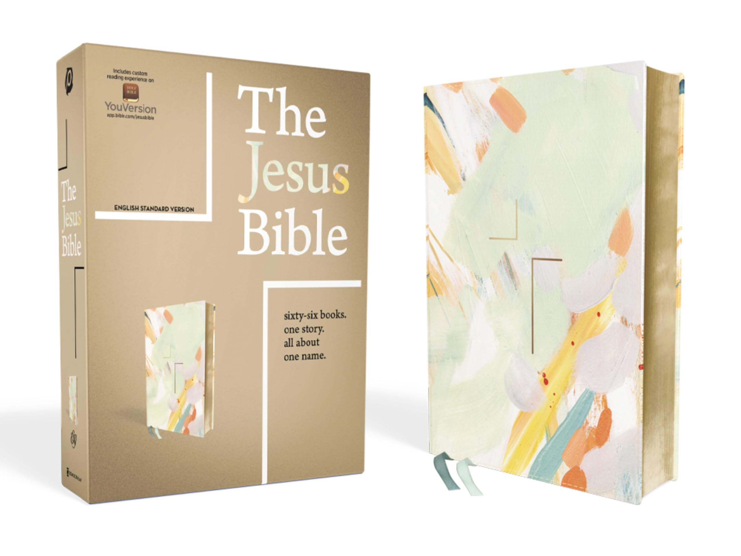 ESV The Jesus Bible Artist Edition Leathersoft Multi-color/Teal 9780310453093