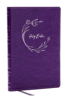 KJV Holy Bible Ultra Thinline, Purple Leathersoft, Red Letter, Comfort Print