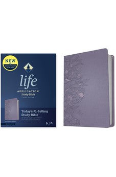 KJV Life Application Study Bible, Third Edition (LeatherLike, Peony Lavender, Red Letter) 9781496477323