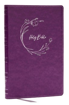 NKJV Holy Bible Ultra Thinline, Purple Leathersoft, Red Letter, Comfort Print