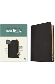 NLT Super Giant Print Bible, Filament-Enabled Edition (Genuine Leather, Black, Indexed, Red Letter) 9781496474285