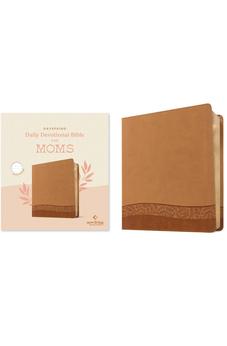 NLT DaySpring Daily Devotional Bible for Moms (LeatherLike, Camel)