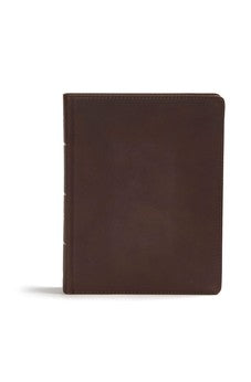 CSB Study Bible Brown Genuine Leather 9781433648076