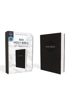 NIV Holy Bible Soft Touch Edition Leathersoft Black Comfort Print 9780310450474
