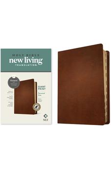 NLT Personal Size Giant Print Holy Bible (Red Letter Genuine Leather Brown Indexed): Includes Free Access to the Filament Bible App 9781496445315