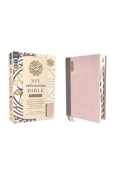NIV Application Bible, Personal Size, Leathersoft, Pink/Gray, Red Letter, Thumb Indexed: Bringing the Ancient Message of the Bible into Your World 9780310465270