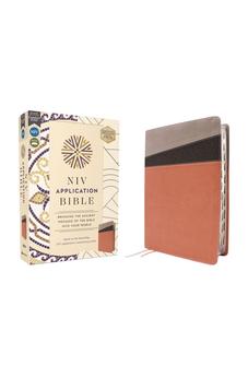NIV Application Bible, Leathersoft, Coral/Gray, Red Letter, Thumb Indexed: Bringing the Ancient Message of the Bible into Your World (NIV Application Commentary Resources) 9780310465188