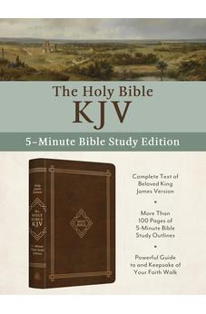 KJV Holy Bible: 5-minute Bible Study - Classic Hickory