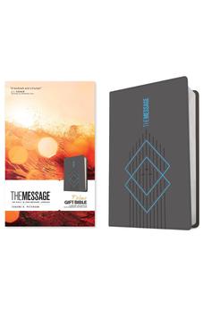 Message Deluxe Gift Bible (Leather-Look, Charcoal Ascension and Blue Diamonds): The Bible in Contemporary Language