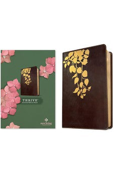 NLT THRIVE Devotional Bible for Women (LeatherLike, Cascade Deep Brown)