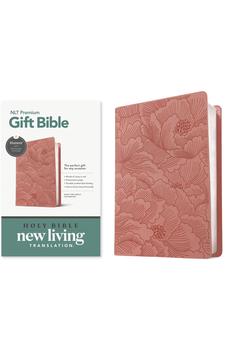 NLT Premium Gift Bible, Filament Enabled (LeatherLike, Dusty Pink Petals, Red Letter) 9781496489821