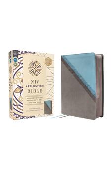 NIV Application Bible, Leathersoft, Teal/Grey, Red Letter, Comfort Print 9780310467717