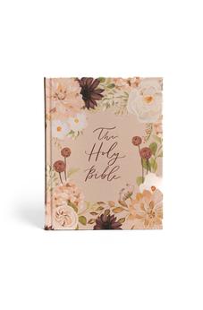 KJV Notetaking Bible, Large Print Hosanna Revival Edition, Blush Cloth-Over-Board, Black Letter, Single-Column, Journaling Space, Reading Plan, Easy-to-Read Bible Slab Type