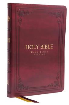 KJV Large Print Thinline, Vintage Series, Burgundy Leathersoft, Red Letter, Comfort Print