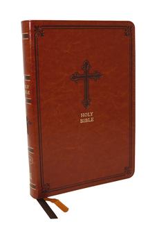 KJV Thinline Bible Large Print Leathersoft Brown Red Letter Edition Comfort Print