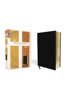 KJV/AMP Parallel Bible Large Print Bonded Leather Black Red Letter Edition
