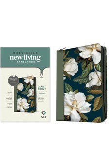 NLT Compact Giant Print Zipper Bible, Filament-Enabled Edition (LeatherLike, Magnolia Sage Green, Red Letter)