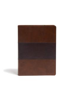 KJV Study Bible Full-Color Saddle Brown LeatherTouch Red Letter